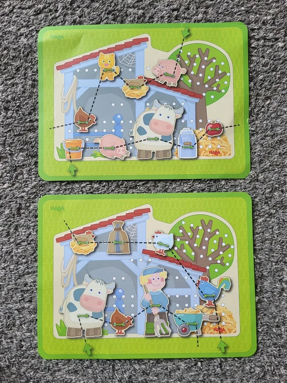 Haba Lacing Farm Threading Game